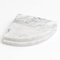 9 Inch Italian White Carrara Marble Corner Shower Shelf Bathroom Caddy, Wall Mounted Shower Shelf, Classic Flatback Design (2)