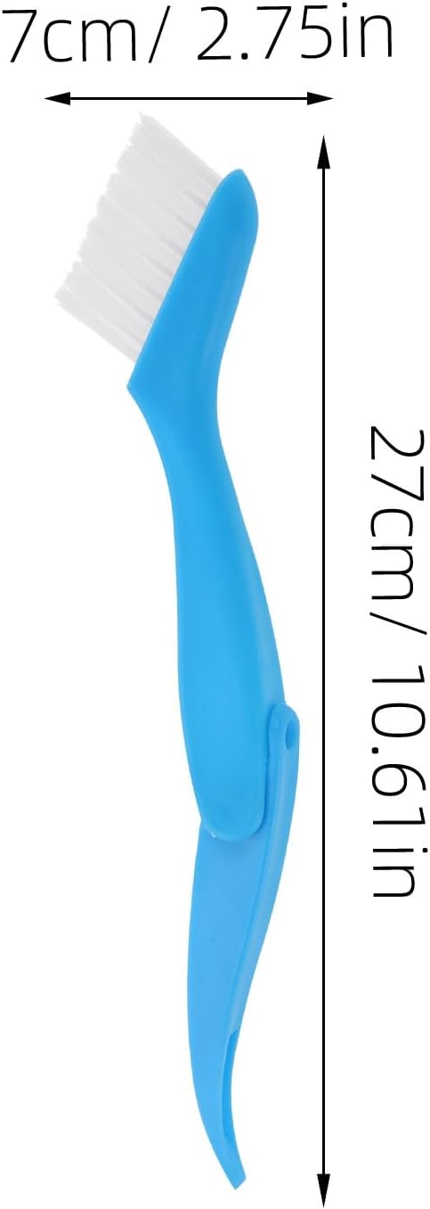 Wakauto Crevice Cleaning Brush Foldable Soft Scrub Brush Multifunctional Window Track Groove Cleaning Tool for Kitchen Blue