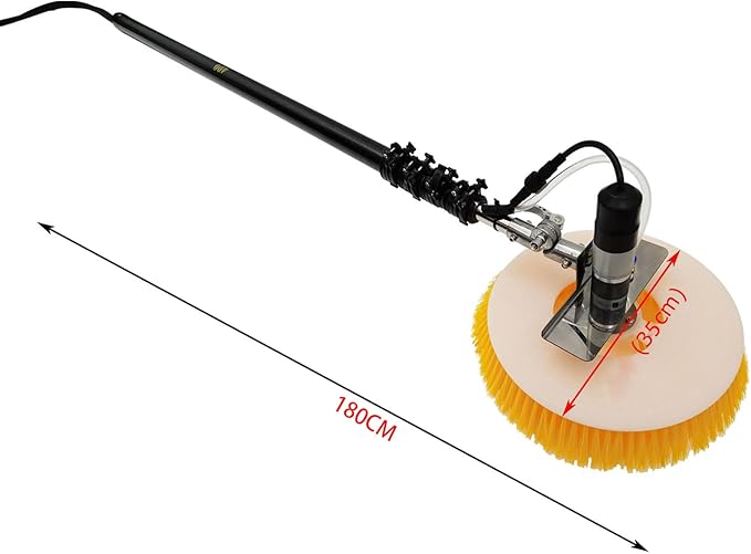 Solar Panel Electric Cleaning Tool, Solar Panel Cleaning Kit, Automatic Rotary Brush,Solar Panel,Roof Water Brush,With Adjustable Extension Rod,Cleaning Equipment,Window Cleaner