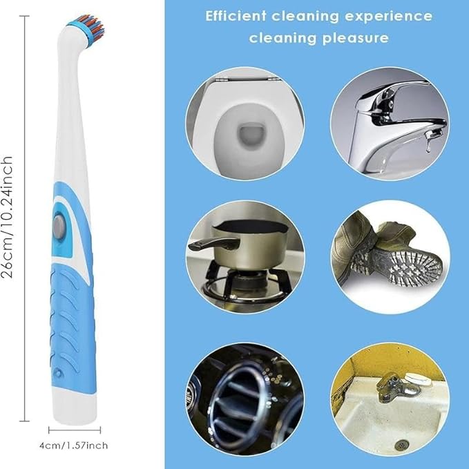 Electric Cleaning Brush Set, 4 Counts/Set Battery Powered Electric Set Including 4 Heads, Multifunctional Cleaning Brush for Kitchen, (Without Battery)