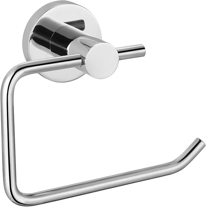 Toilet Paper Holder, Premium 304 Stainless Steel Paper Towel Holder, Toilet Paper Roll Dispenser Bathroom 5.5" TP Holder for Kitchen Washroom (Chrome)
