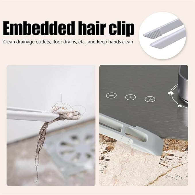 2Pcs Multi-Function Rotating Crevice Cleaning Brush Long Handle for Household Use, 360-Degree Rotating No Dead Corners Hard Bristle Crevice Cleaning Gap Brus Tool, for Bathroom Kitchens Tile Floors