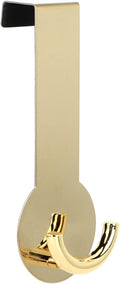 HEEPDD Over The Door Hook, Stainless Steel, Gold, Multi-Purpose Door Back Hanger for Bathroom, Living Room, Bedroom, Hanging Clothes, Towels, Shoes, Bags, Hats, Coats