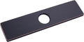 10" Sink Faucet Hole Cover Deck Plate for Bathroom & Kitchen Vanity Sink, Faucet Oil Rubbed Bronze Escutcheon Plate Stainless Steel Outside Faucet Cover Cap Rectangle Mixer Tap