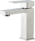 VOTON Brushed Nickel Bathroom Faucets Single Handle Modern Vanity Sink Faucet 1 Hole or 3 Hole with Deck Plate and Water Supply Hoses, Stainless Steel Bathroom Faucet Lead-Free