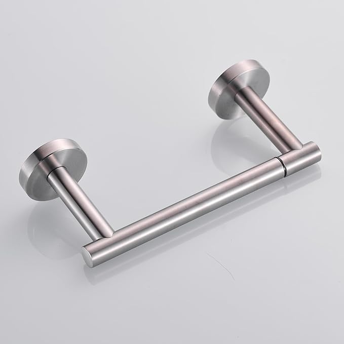Pivoting Toilet Paper Holder Large Mega Toilet Roll Dispenser Modern Stainless Steel Tissue Roll Holder for Bathroom Commercial RV Use Wall Mounted (Brushed Nickel)