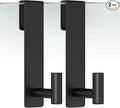 WUIVIUT T-Shape Heavy-Duty Stainless Steel Over The Glass Door Hooks - Frameless Glass Door Hooks for Bathroom Shower Towel Holder 19 cm Hook for Robe,Towels,Shower(T Shape 2 Pack, Fits 3/8'' Thick)