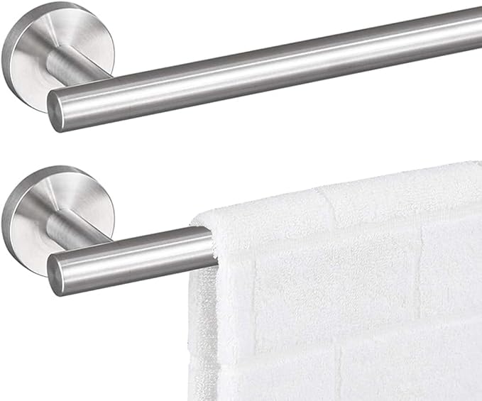 33 Inch Towel Bar 2 Pack for Bathroom 9/12/16/24/28/33 Inch Kitchen Hand Towel Holder Brushed Nickel Stainless Steel 304 RUSTPROOF Wall Mount Towel Rod 2 of Pack (2, Brushed Nickel, 33 Inch)