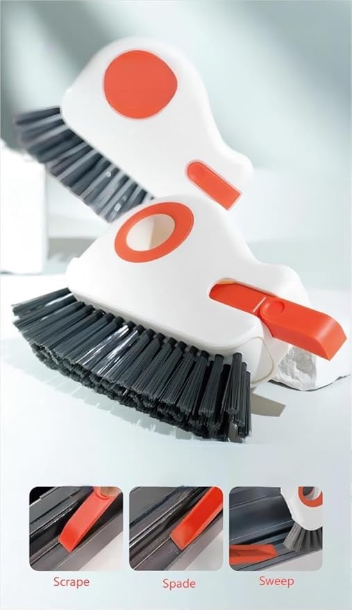 2 in 1 Groove Cleaning Brush Window Track Cleaning Tools,2 PCS Multi-Function Hard Bristle Crevice Cleaning Brushes for Sliding Door,Window Track,Grout Lines,Shower Door Tracks