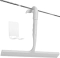 Shower Squeegee for Glass Doors, 2-in-1 Silicone Shower Squeegee with Hook,Hang Anywhere | Streak-Free Bathroom Squeegee | Household Window Mirror Squeegee for Bathroom, Glass, Tile Wall, Car(Gray)