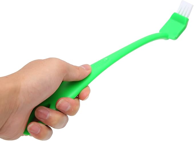 Universal Double Head Cleaning Brush Premium ABS Fiber Long Handle Durable Odorless for Kitchen Bathroom Bottles Green 31cm 1 Pack