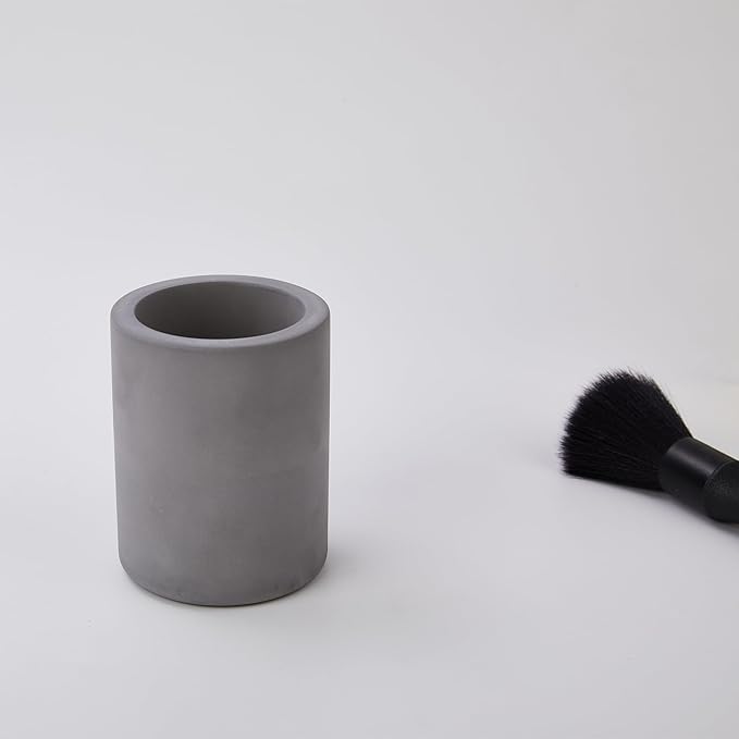 Drying Stone Toothbrush Holder, Diatomite Toothbrush Holders for Bathroom Counter, Quick Drying Electric Toothbrush and Toothpaste Holder Bathroom Organizer, Dark Grey