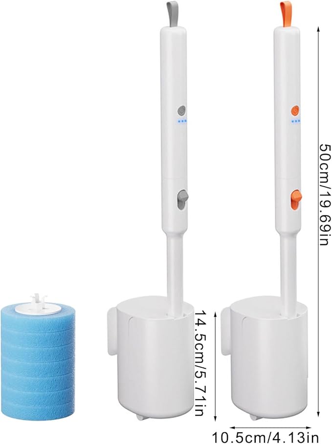 PANGBOER Electric Rotating Toilet Brush Wall Mounted with Head 360 Degree Scrubber Tool for Stubborn Stain