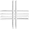 6pcs Aluminum Alloy Frame Rubber Replacement Squeegee Blades 29x2cm for Window, Shower Door, and Glass Cleaning with Soft Flexible Rubber for Home and Car Use