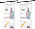 Bsagve 2 Pack Mesh Hanging Caddy Organizer with 6 Pockets, Shower Curtain Rod Liner Hanging Storage Pockets Bathroom Hanger, Bath Toy Holder