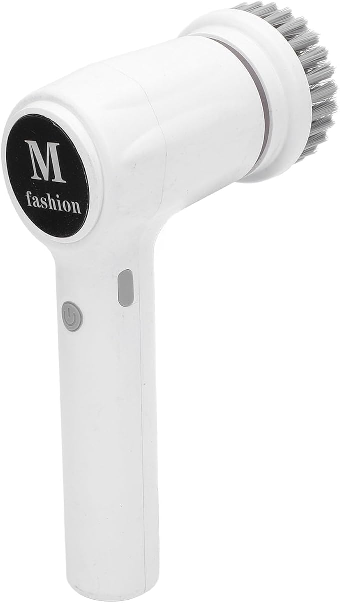 Electric Spin Scrubber - 2 Speed Modes, 4 Replaceable Brush Heads, IPX7 Cordless Brush for Kitchen & Bathroom