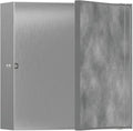 hansgrohe XtraStoris Rock Recessed Wall Niche with Tileable Door 12"x 12"x 4" in Brushed Stainless Steel, 56085800