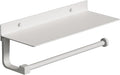 Danpoo White Paper Towel Holder with Shelf Wall Mount, Adhesive Hand Towel Holder for Bathroom, Kitchen Towel Holder