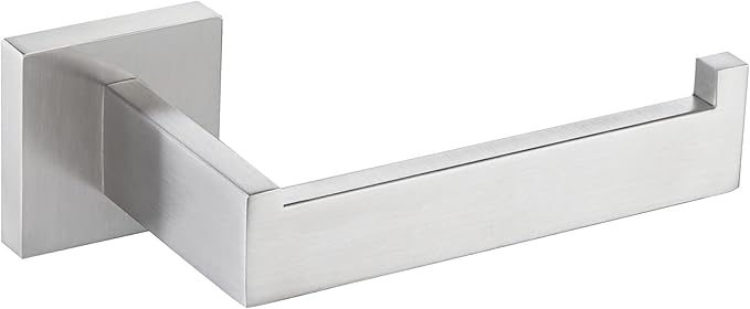 Toilet Paper Holder Brushed Nickel, Angle Simple SUS304 Stainless Steel Bathroom Tissue Holder, Open Arm Toilet Tissue Roll Hanger Wall Mount