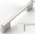 Amerdeco 10 Pack Brushed Satin Nickel Cabinet Pulls 3-3/4 Inch(96MM) Hole Centers Kitchen Cabinet Handles Cabinet Hardware Kitchen Handles for Cabinets Cupboard Handles Drawer Pulls ZH0060