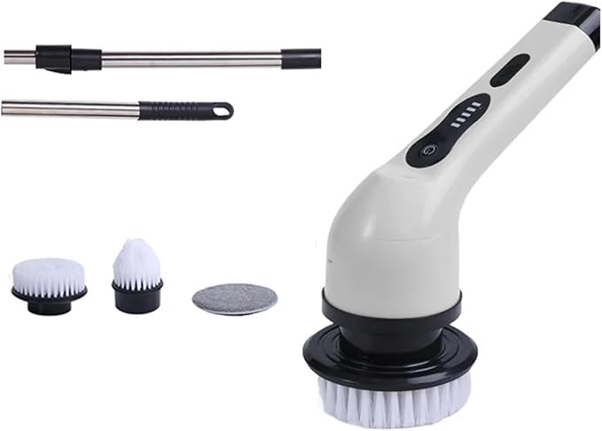 Fit for 9-in-1 Electric Cleaning Brush - Versatile Spin Scrubber for Kitchen, Bathroom, and More(White 3 Heads)