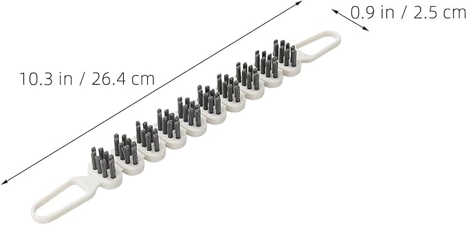 2pcs Bendable Crevice Cleaning Brushes Double End Small Hard Bristle Scrubbers for Kitchen and Household Gap Surfaces