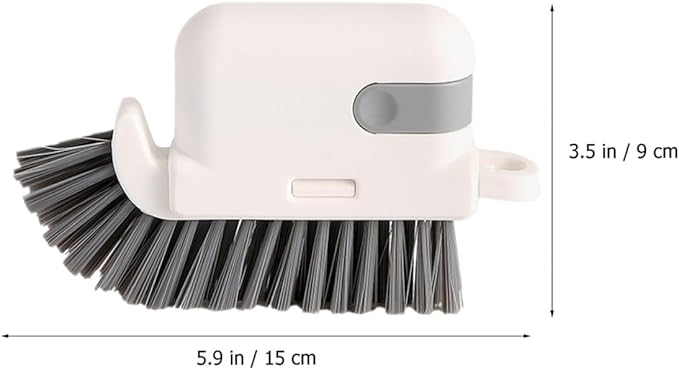 Window Track Cleaning Brush Grooves Cleaner with Detachable Design, Household Groove Gap Cleaning Tool for Kitchen and Window Tracks, Gray
