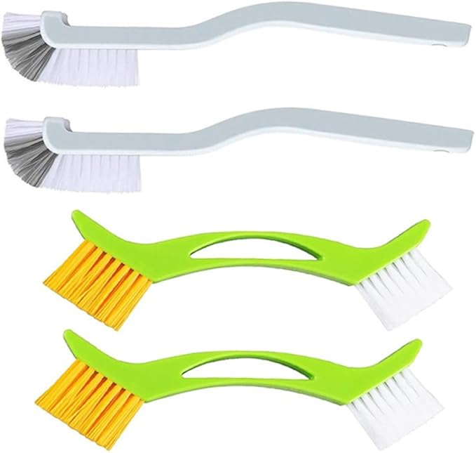 SAFIGLE 8pcs Deep Cleaning Brush Grout Cleaner and Bottle Brush for Sinks Kitchen and Bathroom Flexible Handle for and Scrubbing