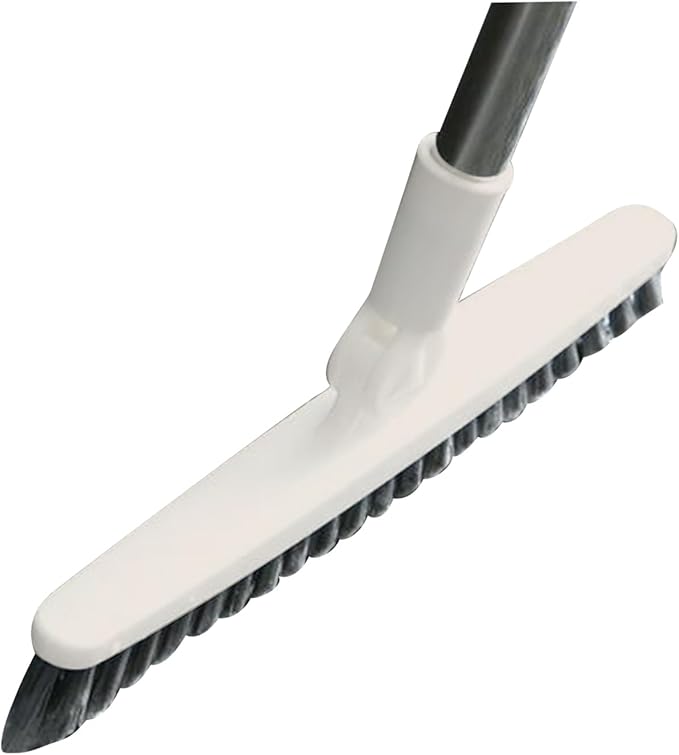 Long Handle Crevice Brush Floor Tile Grout Brush Corner with Sturdy Plastic for Bathroom Kitchen Toilet (Beige 88.5cm)