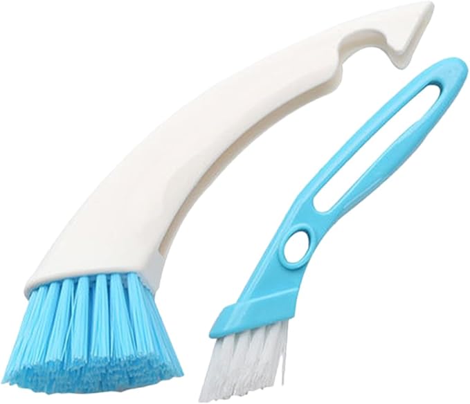 Multi-Functional Small Cleaning Brush with Sturdy Bristles for Washing Machine Bathroom Floor and Grout Crevice Cleaning Compact Design for Easy Grip and Reusable Random Color