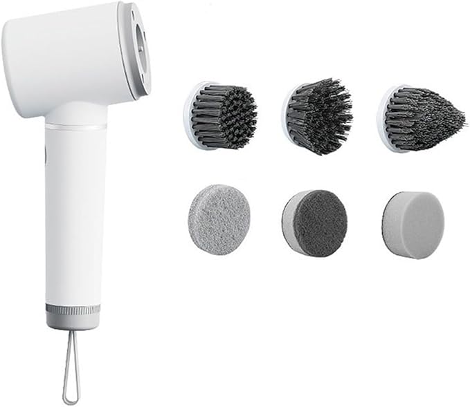 AVFORA Household Electric Cleaning Brush Rechargeable Power Spin Scrubber with Multifunctional Replacement Heads Kitchen Cleaning Brush for Cleaning Tub,Tile, Sink, Floor, Window