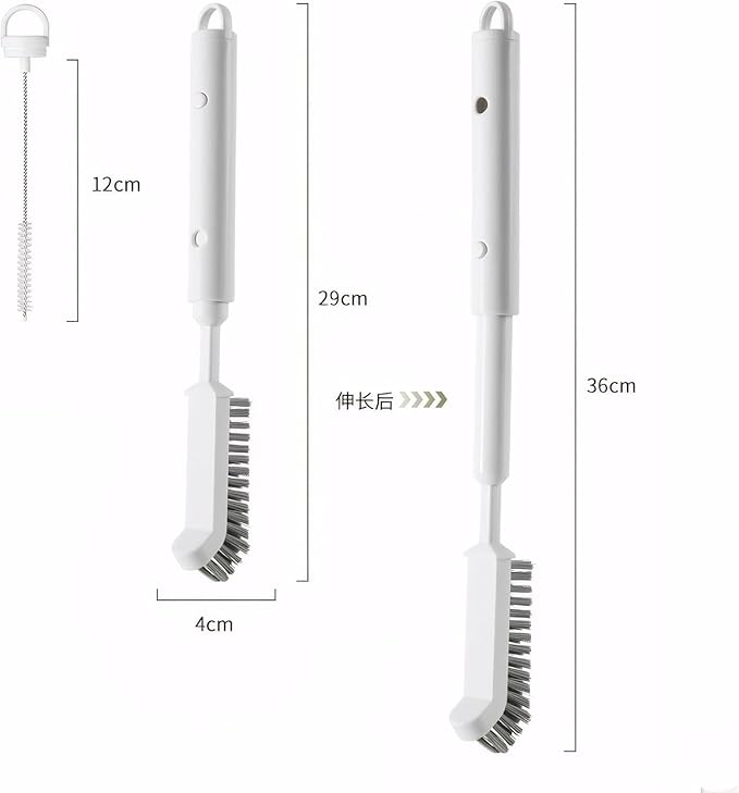 2 Pcs Cleaning Brush Small Scrub Brush for Cleaning Sink Scrub Brush with Handle, Bathroom Kitchen Edge Corner Grout Cleaning Brushes for Household Use, Window Track Cleaning Brush