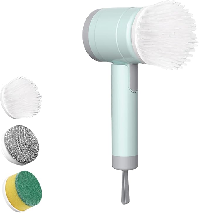 Powerful Motor Electric Scrubbers Brush Long Battery Brush for Kitchen Countertop Bathroom Tool Handheld Electric Scrubbers for Kitchen Bathroom