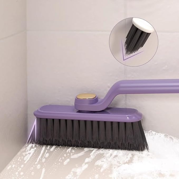 3PCS Cleaning Brush That Rotates Multi Angle Adjustable Handle Stiff Bristles 360 Degree No Dead Corners Household Cleaning Tool for Gap Cleaning Home Kitchen Bathroom Dust Dirt Removal