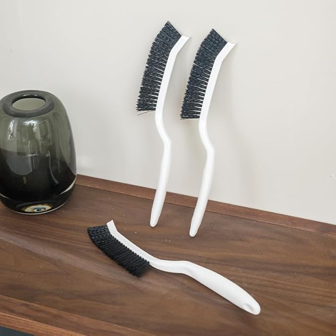 2PCS/Set Long Handle Crevice Cleaning Brush, Hard-Bristled Gap Scrub Brush, Toilet Gap Cleaning Brush Tool