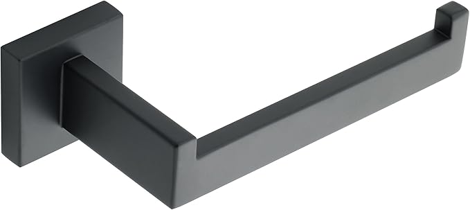 Alise Toilet Paper Holder,Bathroom Tissue Holder Wall Mount Toilet Paper Roll Holder Storage Dispenser,Square SUS304 Stainless Steel Paper Rack,Matte Black