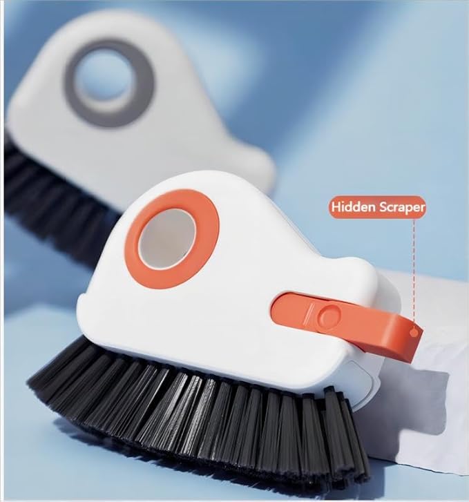 2 in 1 Groove Cleaning Brush Window Track Cleaning Tools,2 PCS Multi-Function Hard Bristle Crevice Cleaning Brushes for Sliding Door,Window Track,Grout Lines,Shower Door Tracks