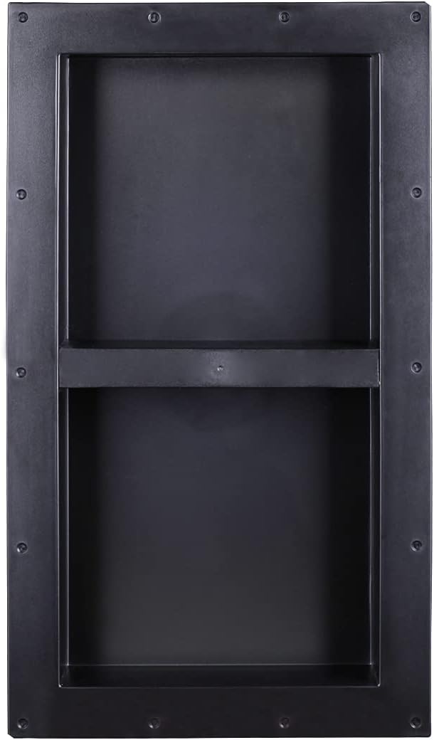 Large Wide Double Shelf Recessed Shower Niche, Ready to Tile, 16" x 28" x 3.75"