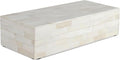 Handicrafts Home Decorative Storage Box with Lid– 10x4.5x2.5” Modern Home Decor Organizer, Memory Box & Jewelry Storage- Decorative Boxes for Living Room & Shelf Decor- Classic Plain- White