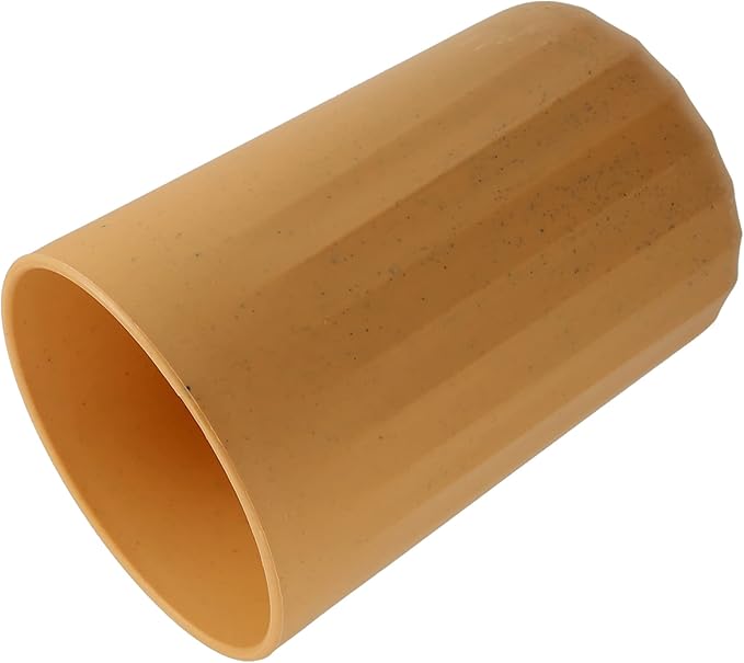 VOCOSTE 1Pc Bathroom Tumbler with Smooth Lines, Wheat Straw Cup, for Bathroom for Toothpaste Yellow 4.09''x2.80''
