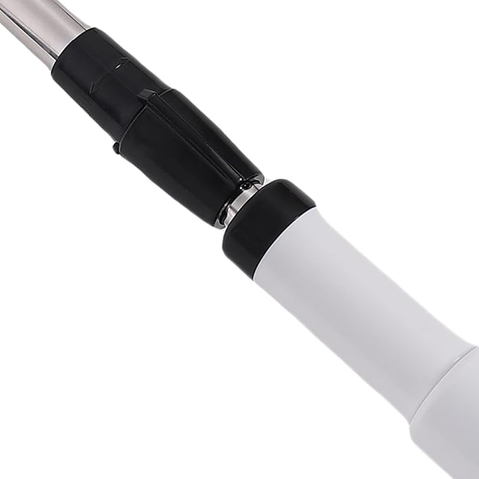 ZJchao Electric Cleaning Brush Cordless Long Handle Adjustable Speed with 9 Replaceable Brush Heads for Bathroom Kitchen Floor Scrubber White