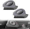 2-in-1 Groove Cleaning Brush, Multi-Functional Window Track Cleaner with Hard Bristles & Hidden Scraper for Sliding Doors Sills Seals, Ergonomic Crevice Brush for Grout and Hard-to-Reach Areas (2)