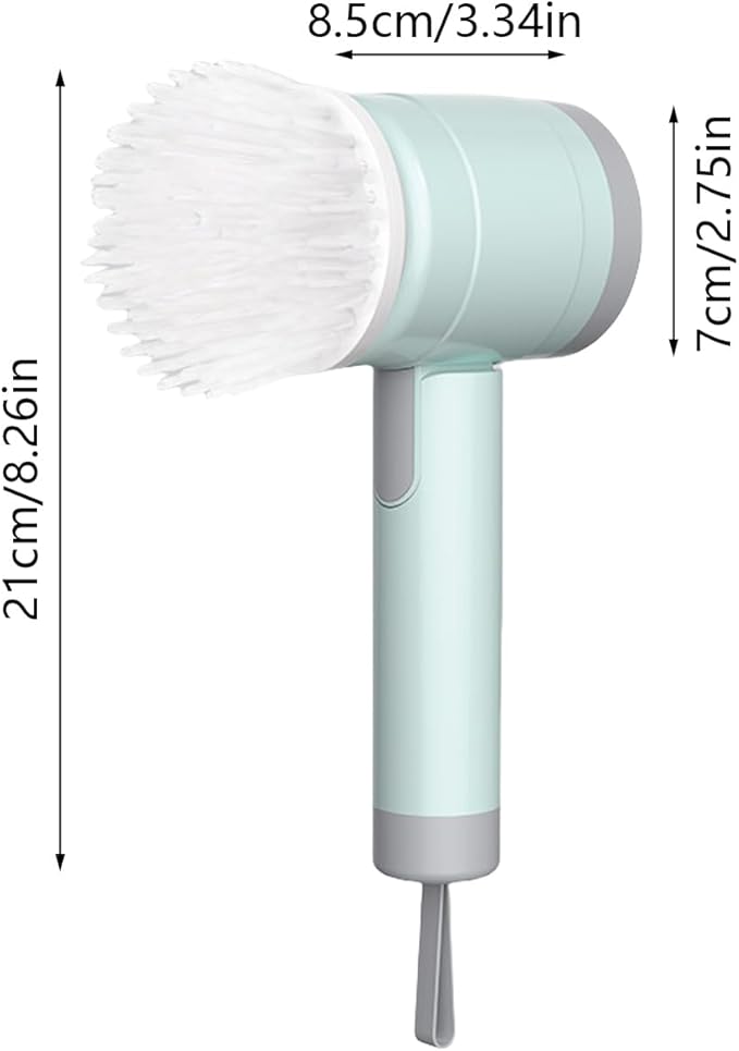 Electric Cleaning Brush - Electric Toilet Brush | Electric Cleaning Brush with Replaceable Brush Heads, Bath Mop Set, Foldable and Rechargeable Cleaning Tool