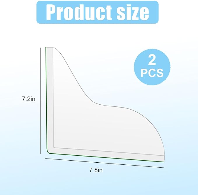 2 Pack Shower Corner Water Guard,Clear Self-Adhesive Splash Guard for Bathtub,Silicone Bathroom Shower Splash Guards to Keep Water in Bath,Easy to Install