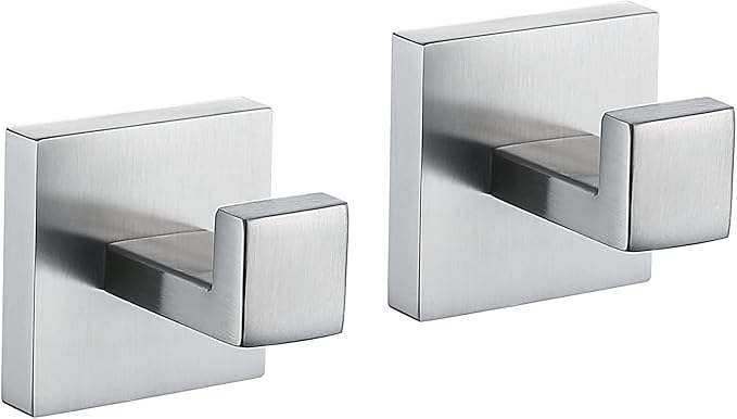 TQKAG Bathroom Towel Hook Coat Brushed Robe Clothes Bath Wall Hooks for Kitchen Garage,Stainless Steel Wall Mounted