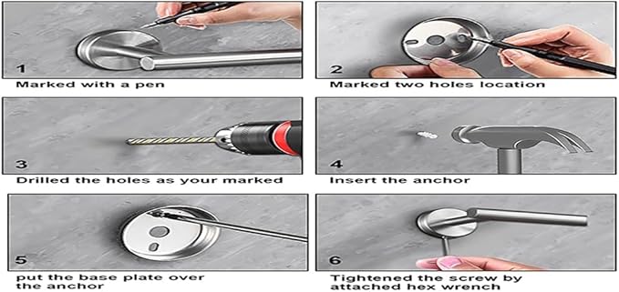 15sets 23.6inch Matte Black Bathroom Hardware Set, Include 3PCS 23.6inch Towel Bar, 3PCS Towel Ring, 3PCS Toilet Paper Holder, 6PCS Robe Hook-Matte Black