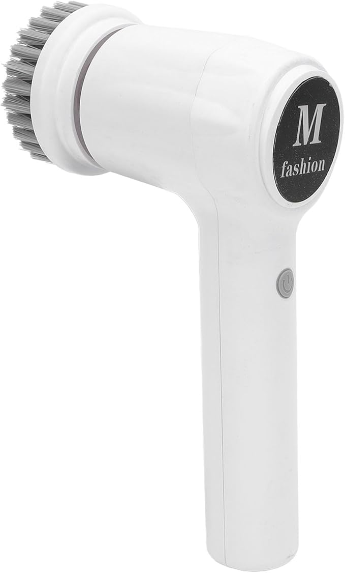 Electric Spin Scrubber - 2 Speed Modes, 4 Replaceable Brush Heads, IPX7 Cordless Brush for Kitchen & Bathroom