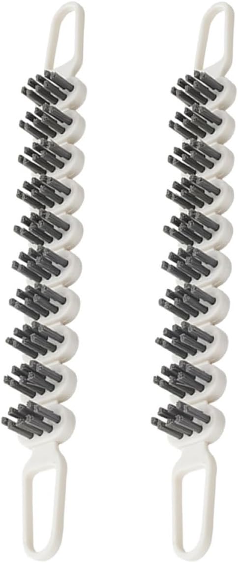 Zerodeko 2pcs Bendable Cleaning Brush for Gaps and Crevices, Multi-use Kitchen and Bathroom Tool with Flexible Handle for Dead Corners and Drain Cleaning