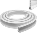 4" Extra High Shower Threshold Water Dam, 80 in Flexible TPE Silicone Shower Splash Guard for Walk-in Shower,Shower Water Barrier for Wet and Dry Separation in Bathroom and Kitchen,White
