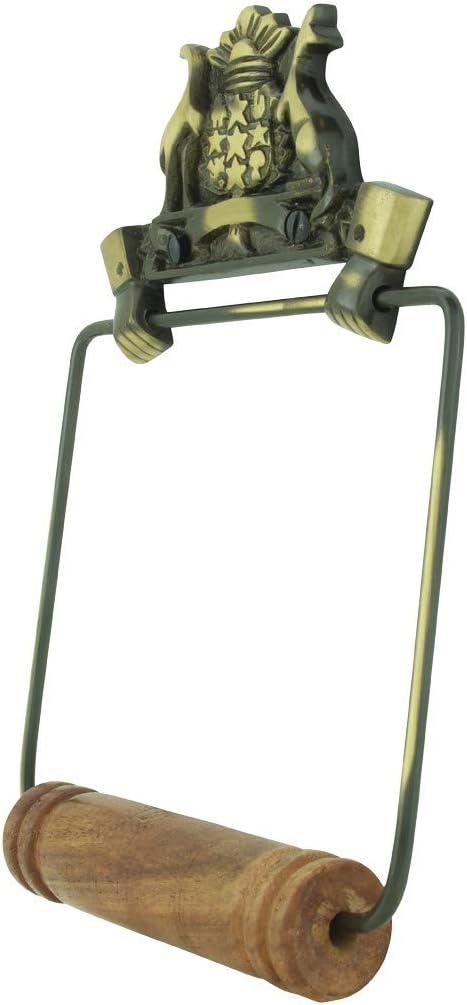 Renovators Supply Toilet Paper Holder - Antique Wall Mount Toilet Paper Holder - Sanitary Paper Holder - Vintage Bathroom Decor - Colonial Tissue Holder - Antique Brass, Vintage, Pack of 1